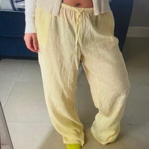 Light Yellow Drawstring Lounge Pants
